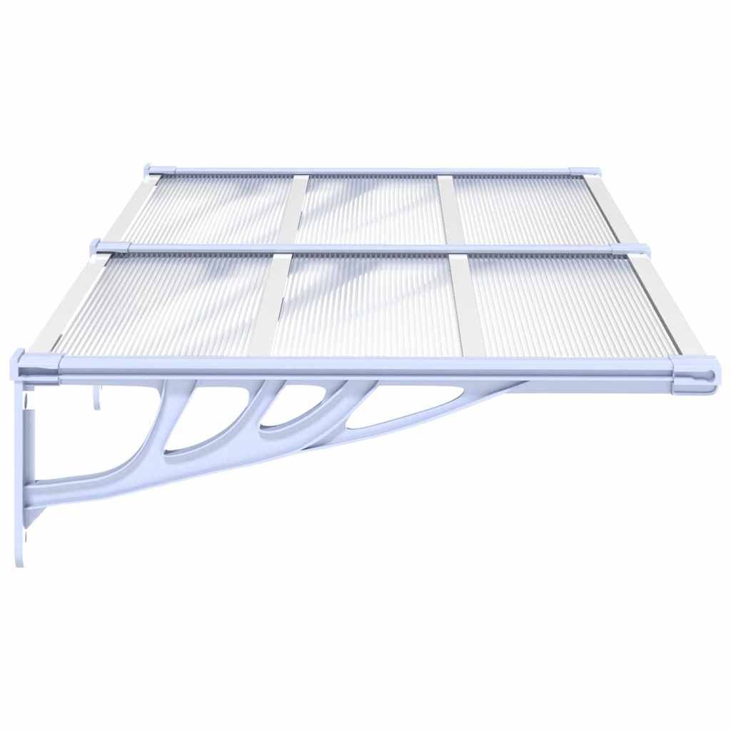 vidaXL Türvordach Grau und Transparent 152,5x90 cm Polycarbonat