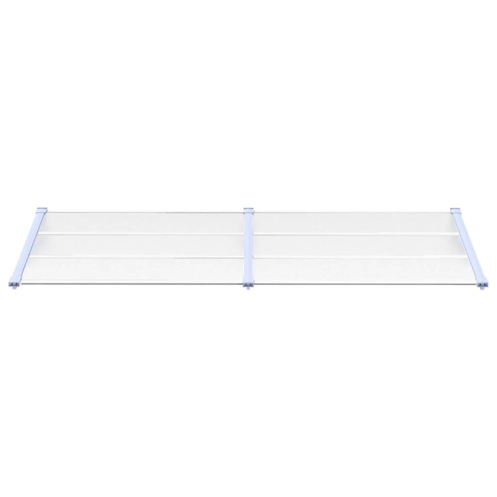vidaXL Türvordach Grau und Transparent 239x90 cm Polycarbonat