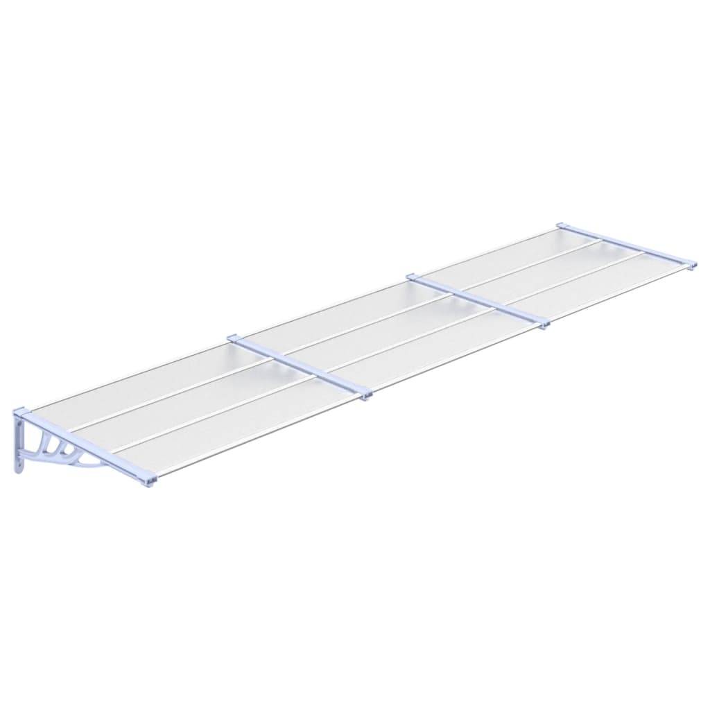 vidaXL Türvordach Grau und Transparent 358,5x90 cm Polycarbonat