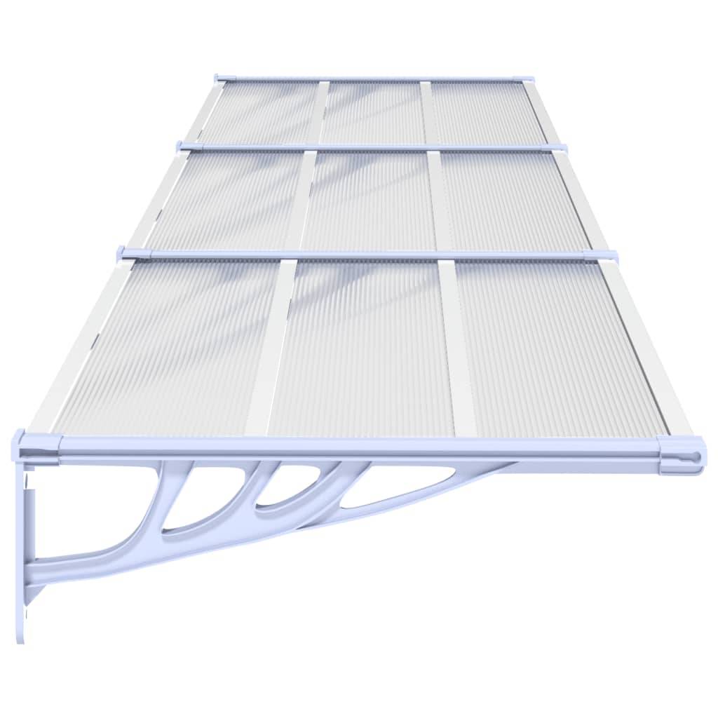 vidaXL Türvordach Grau und Transparent 358,5x90 cm Polycarbonat