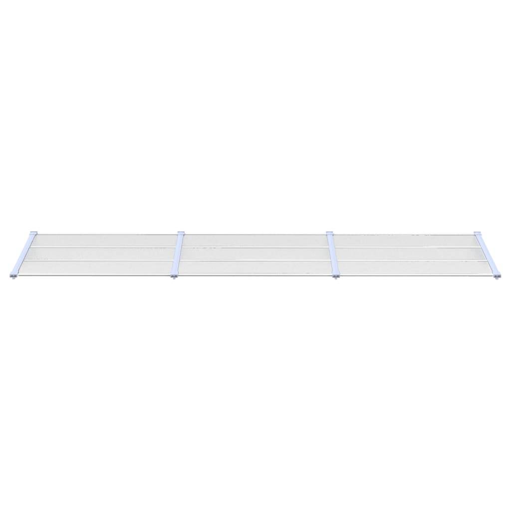 vidaXL Türvordach Grau und Transparent 358,5x90 cm Polycarbonat