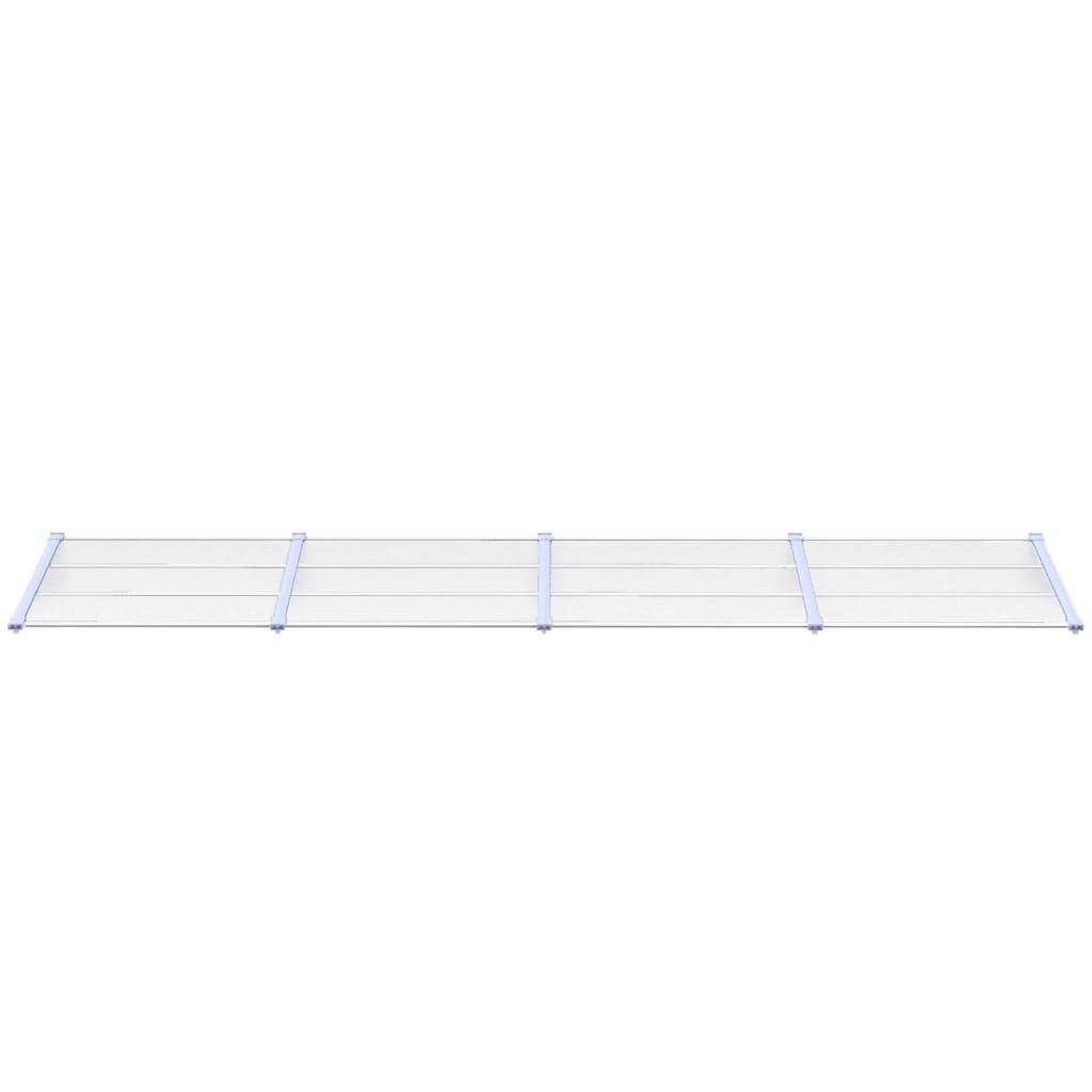 vidaXL Türvordach Grau und Transparent 396x90 cm Polycarbonat
