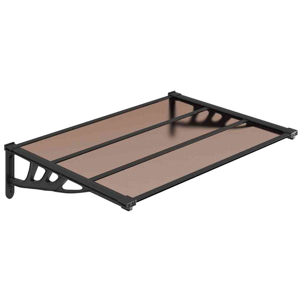vidaXL Türvordach Schwarz 122x90 cm Polycarbonat