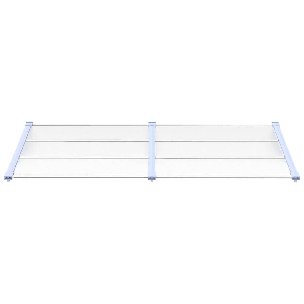 vidaXL Türvordach Grau und Transparent 199x90 cm Polycarbonat