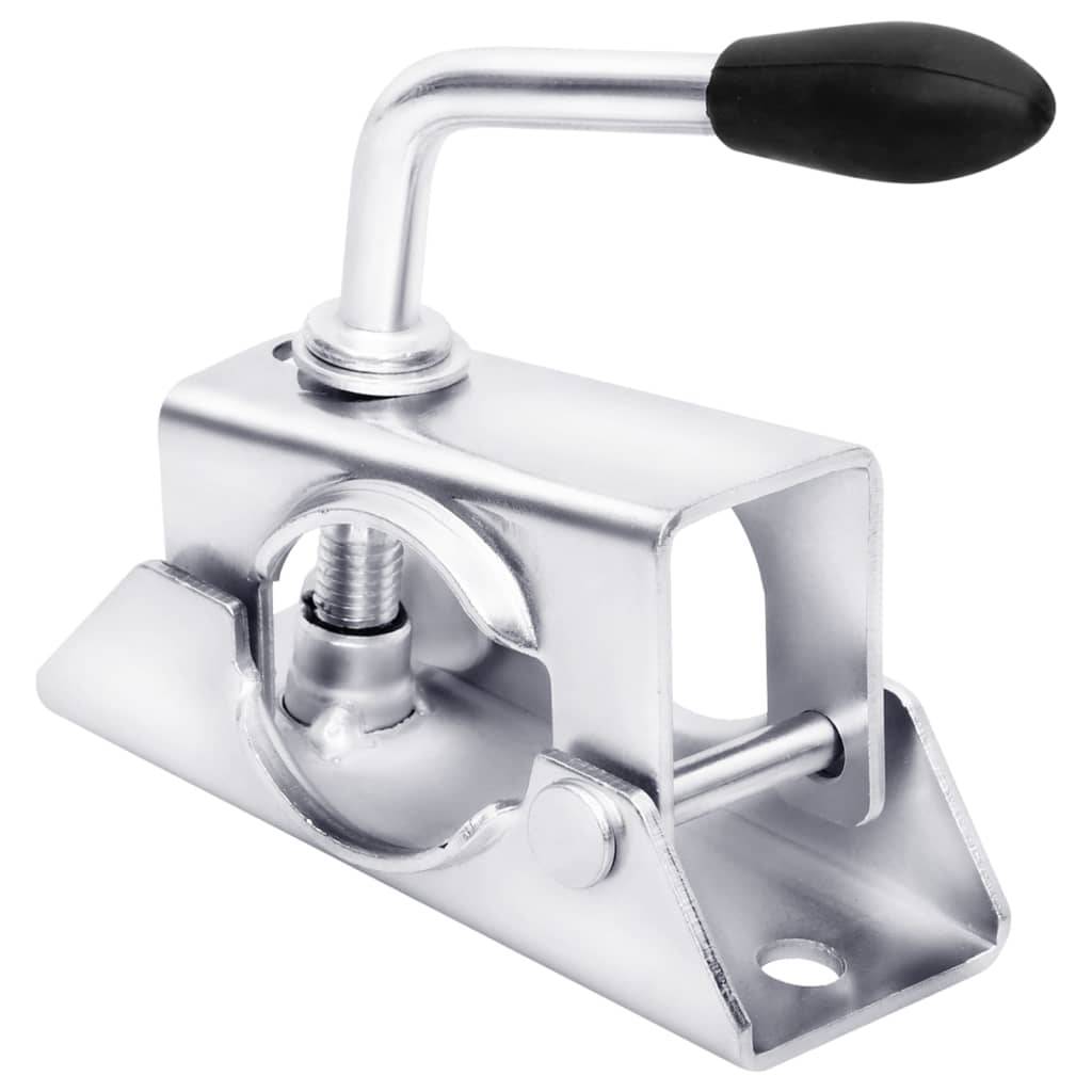 vidaXL Klemmen für Stützrad 2 Stk. 13,5x6,5x14 cm Verzinkter Stahl