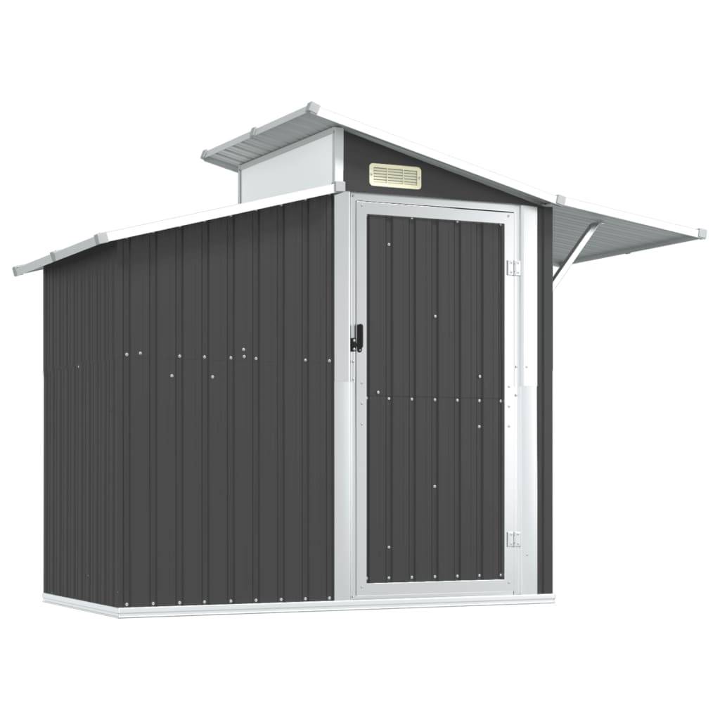 vidaXL Geräteschuppen Anthrazit 270x130x208,5 cm Verzinkter Stahl