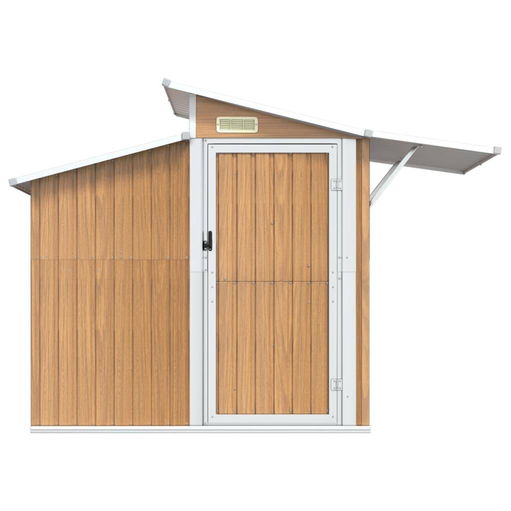 vidaXL Geräteschuppen Braun 270x130x208,5 cm Verzinkter Stahl