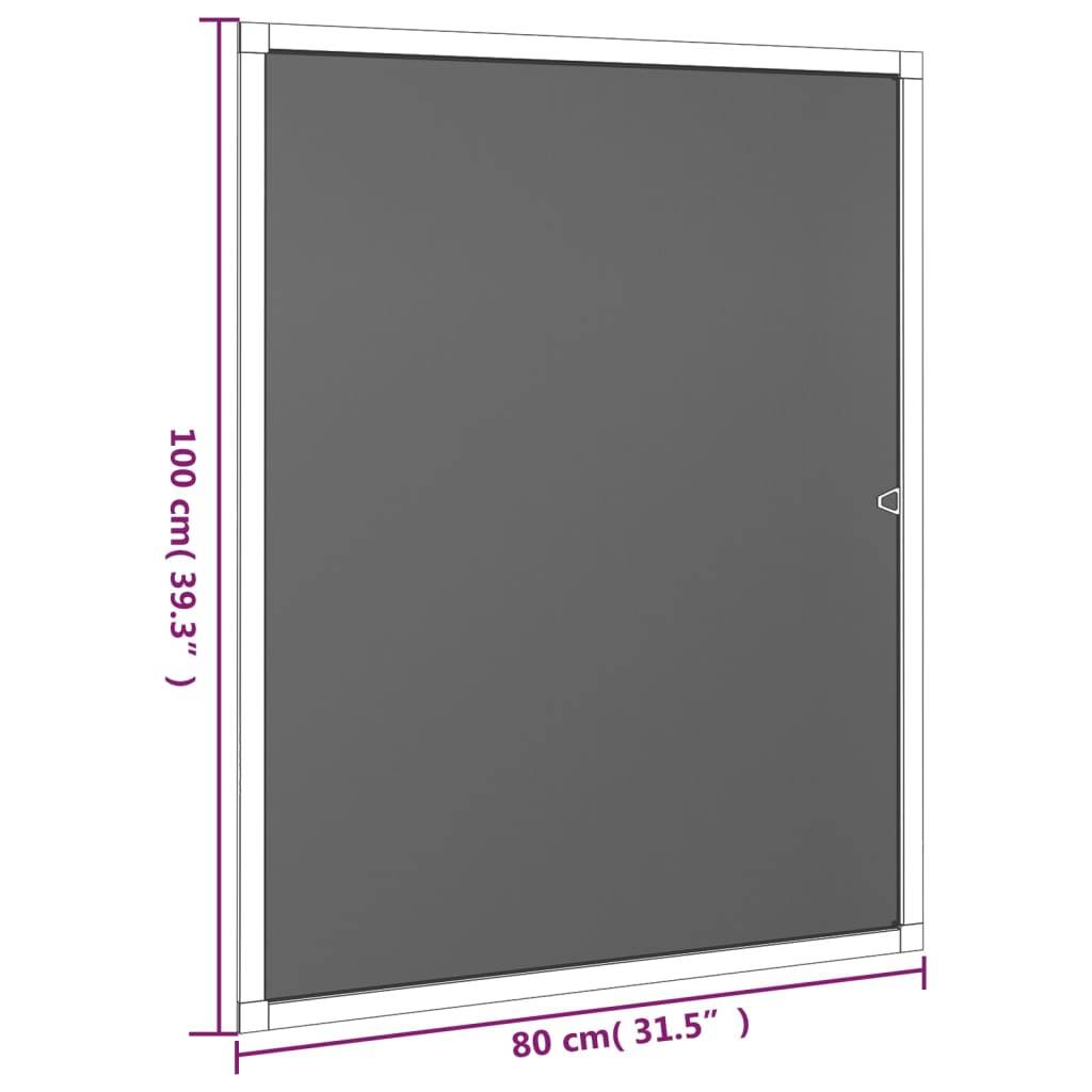 vidaXL Insektenschutz für Fenster Weiß 80x100 cm