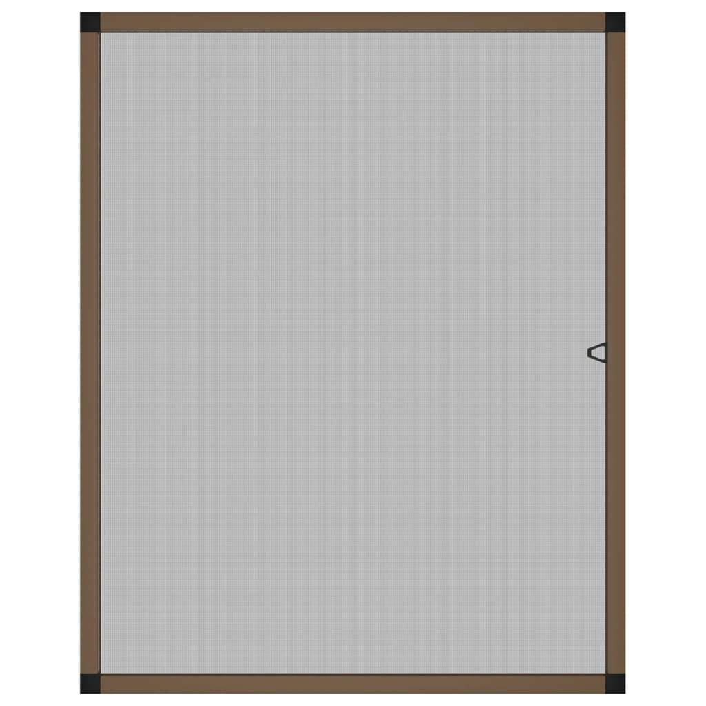 vidaXL Insektenschutz für Fenster Braun 80x100 cm