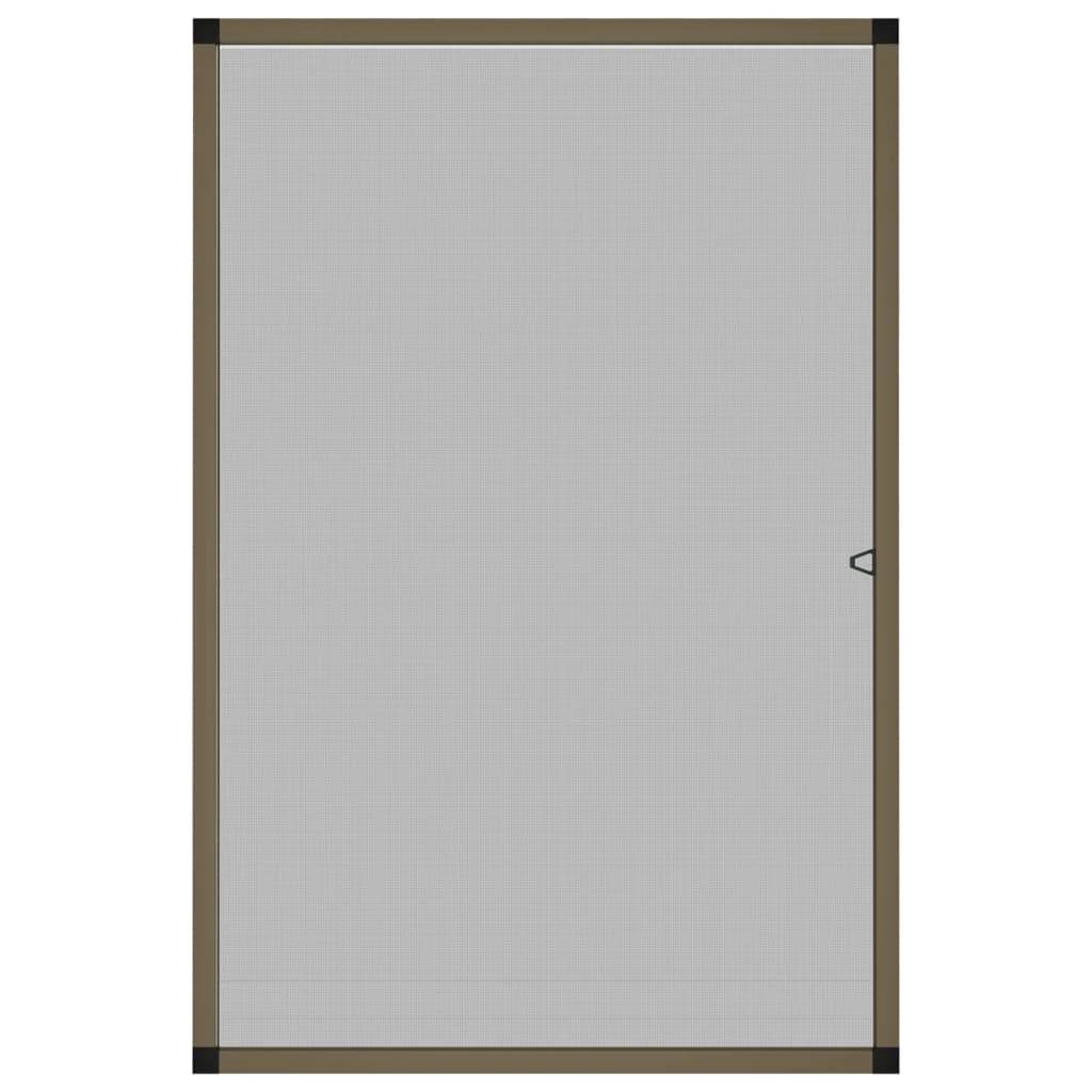 vidaXL Insektenschutz für Fenster Braun 80x120 cm