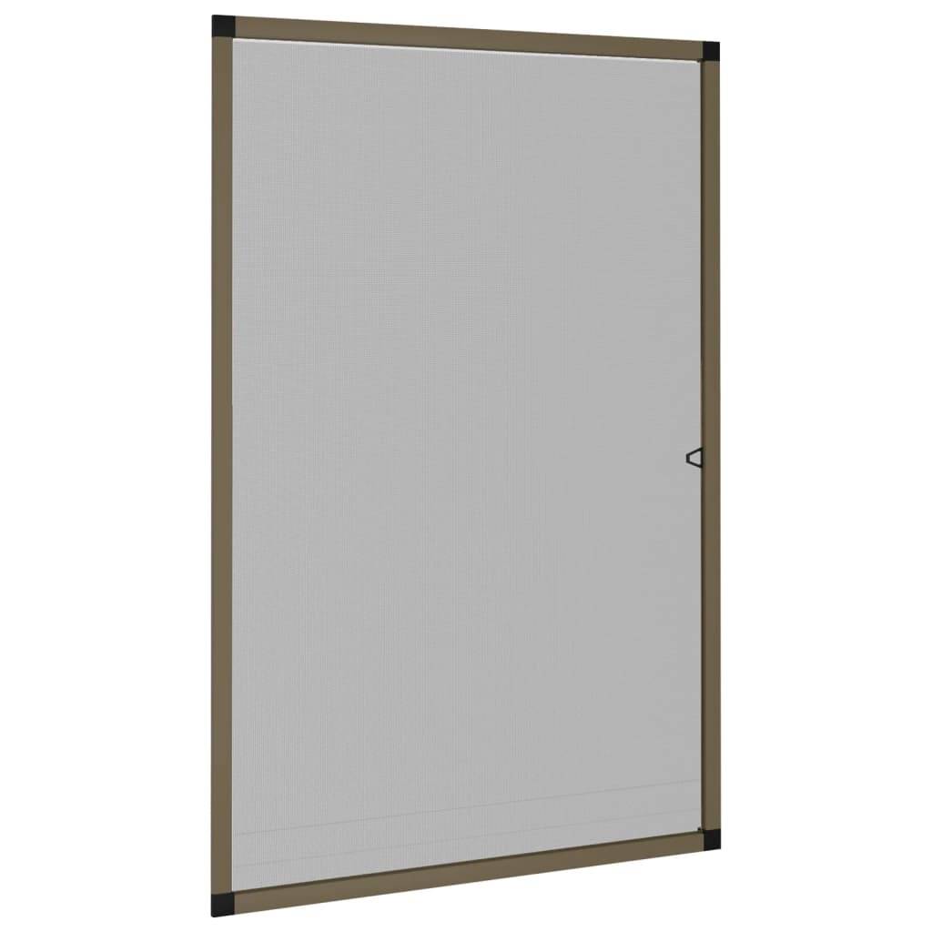 vidaXL Insektenschutz für Fenster Braun 90x120 cm