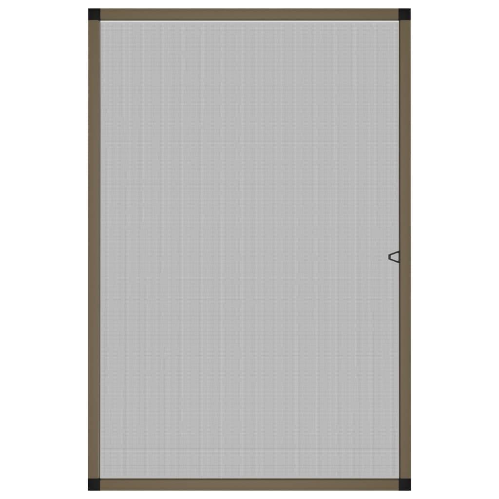 vidaXL Insektenschutz für Fenster Braun 90x120 cm