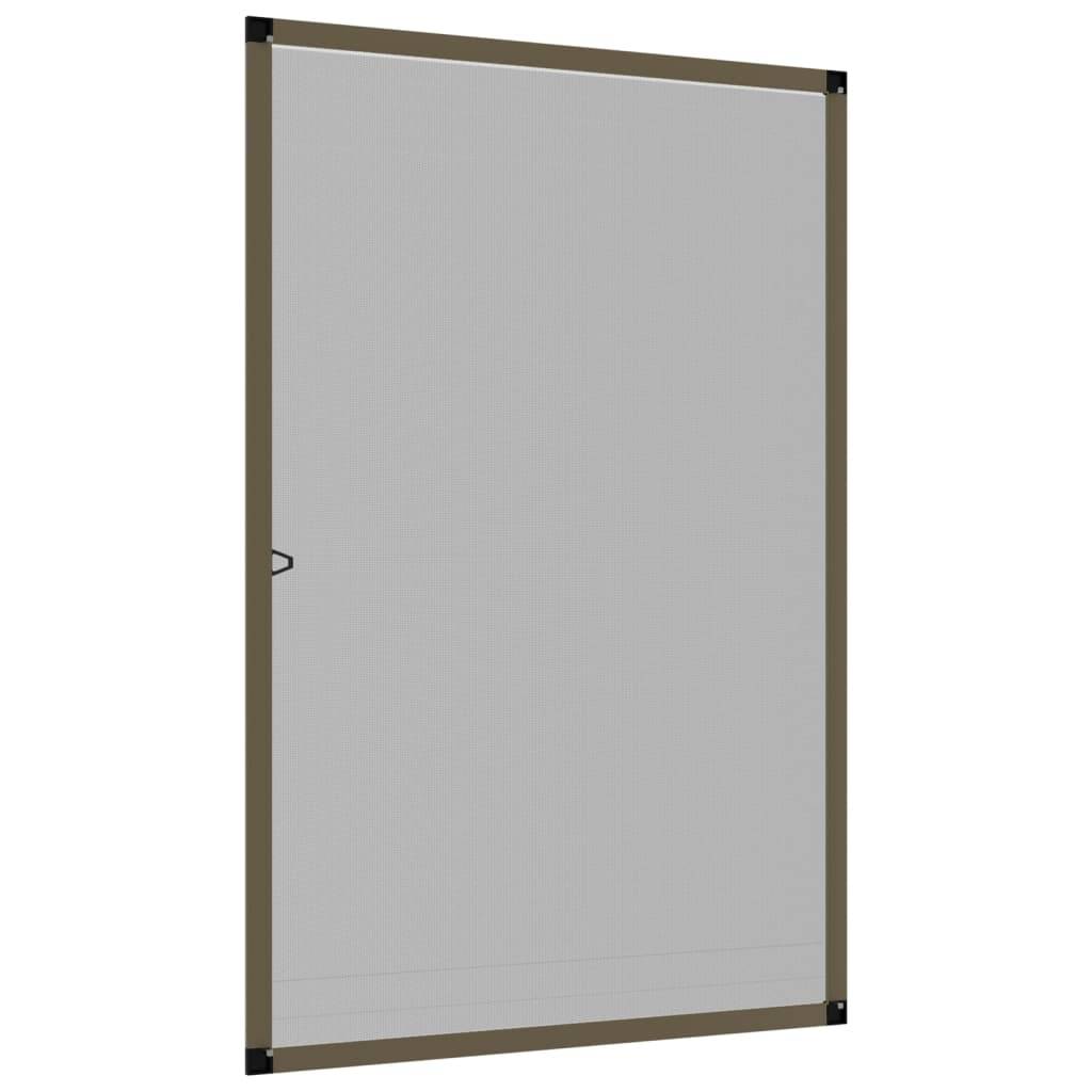 vidaXL Insektenschutz für Fenster Braun 90x120 cm