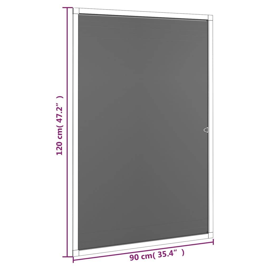 vidaXL Insektenschutz für Fenster Anthrazit 90x120 cm