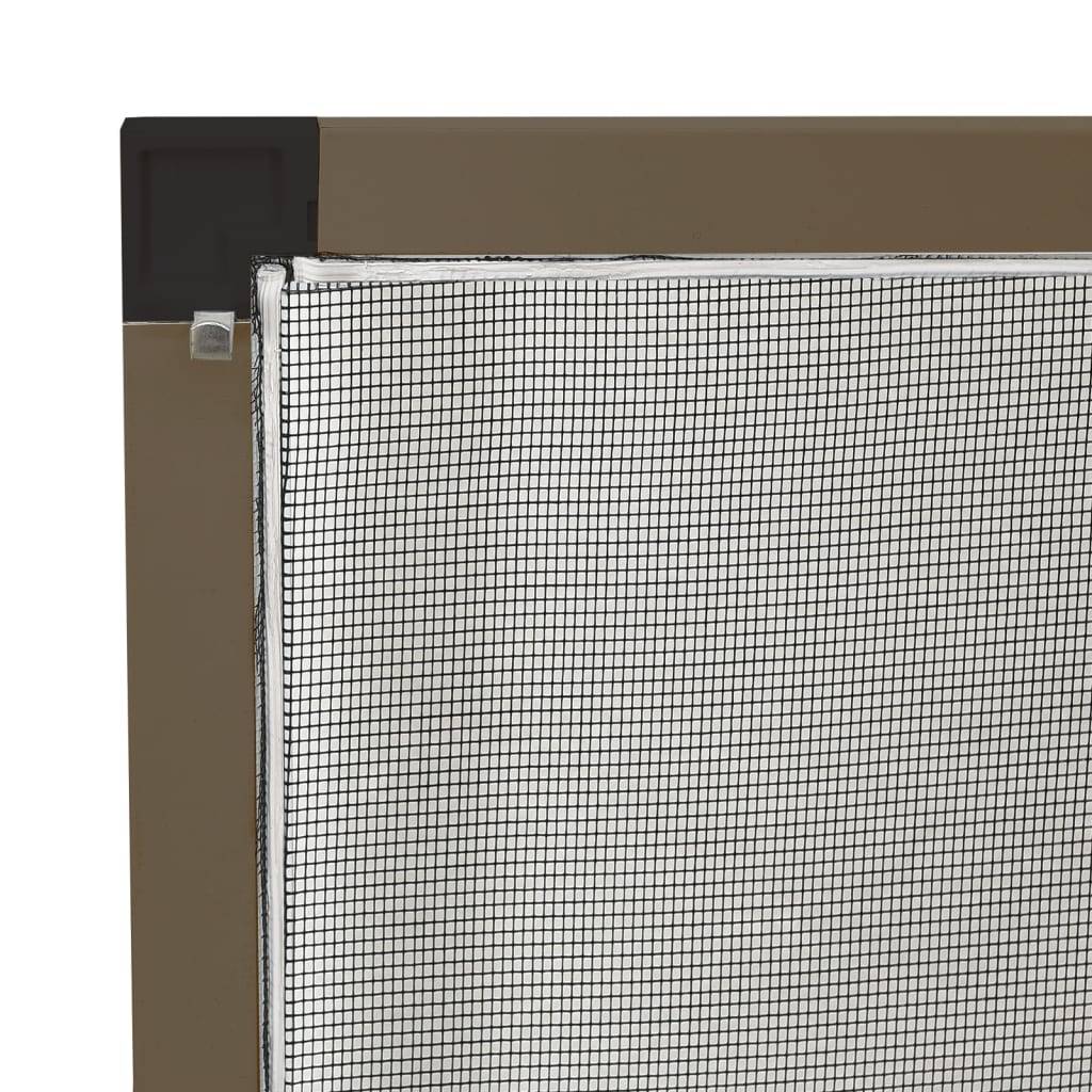 vidaXL Insektenschutz für Fenster Braun 90x120 cm