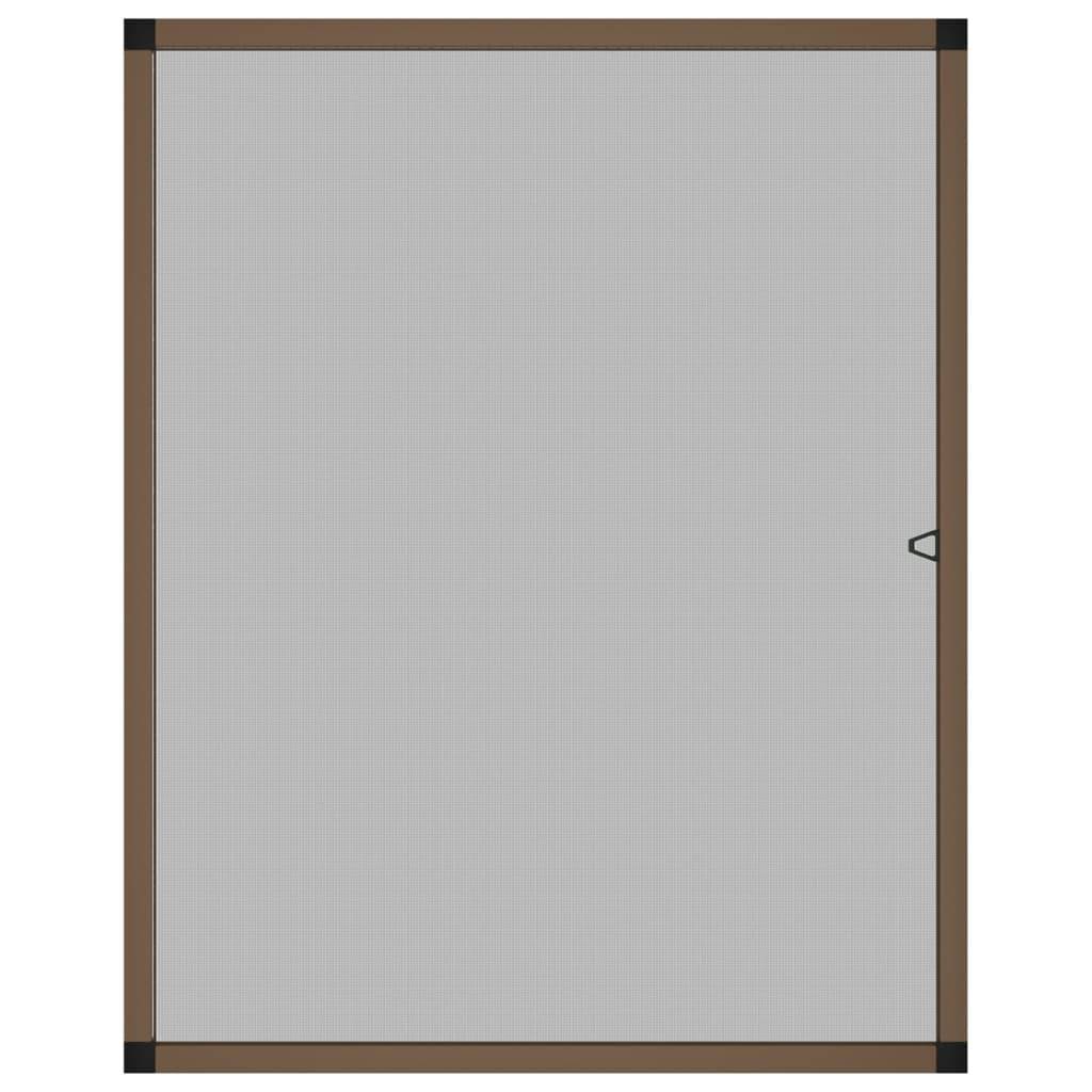 vidaXL Insektenschutz für Fenster Braun 100x120 cm