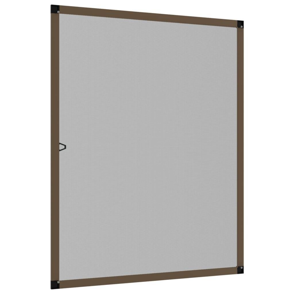 vidaXL Insektenschutz für Fenster Braun 80x100 cm