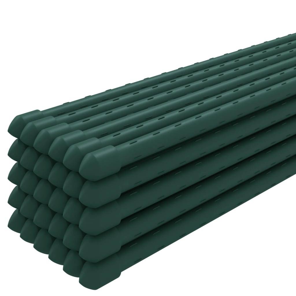 vidaXL Pflanzenstützen 30 Stk. Grün 60 cm Stahl