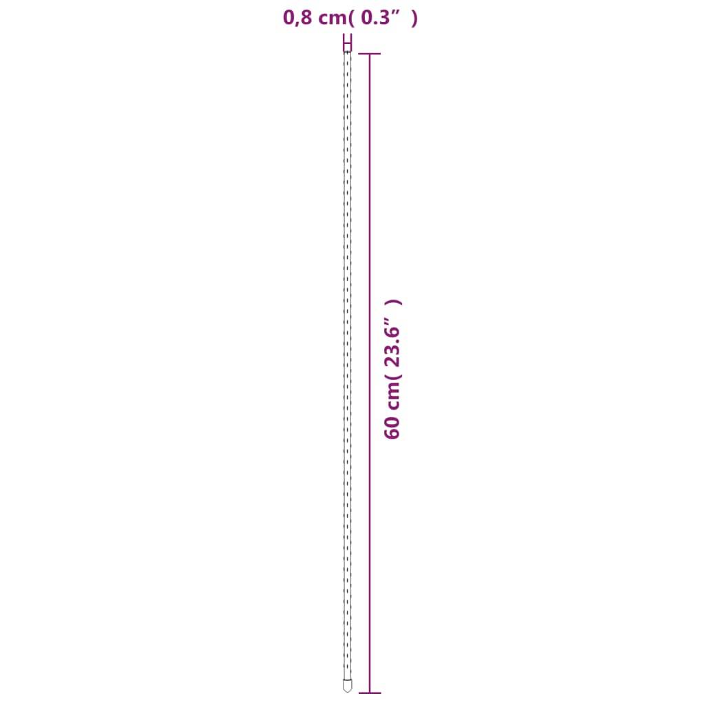 vidaXL Pflanzenstützen 30 Stk. Grün 60 cm Stahl