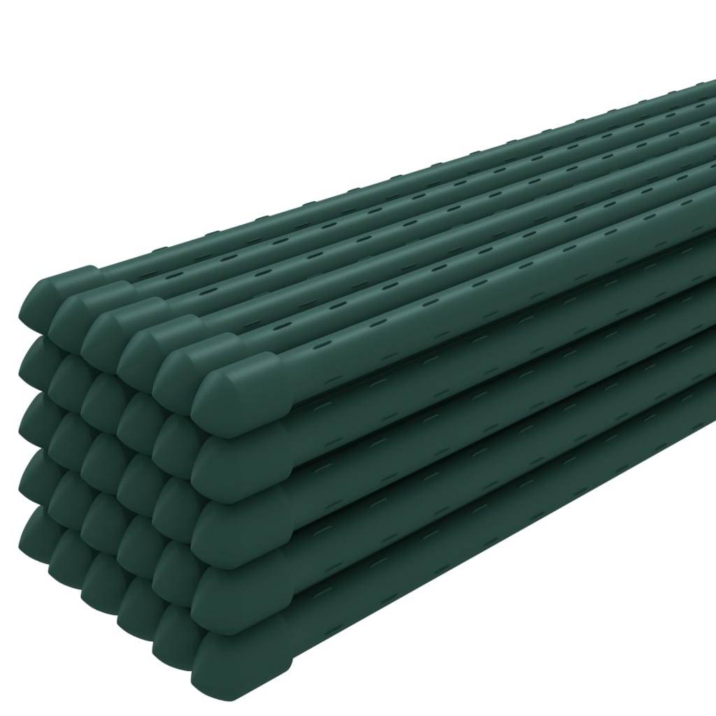 vidaXL Pflanzenstützen 30 Stk. Grün 90 cm Stahl