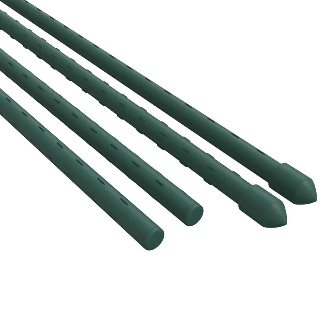 vidaXL Pflanzenstützen 30 Stk. Grün 115 cm Stahl