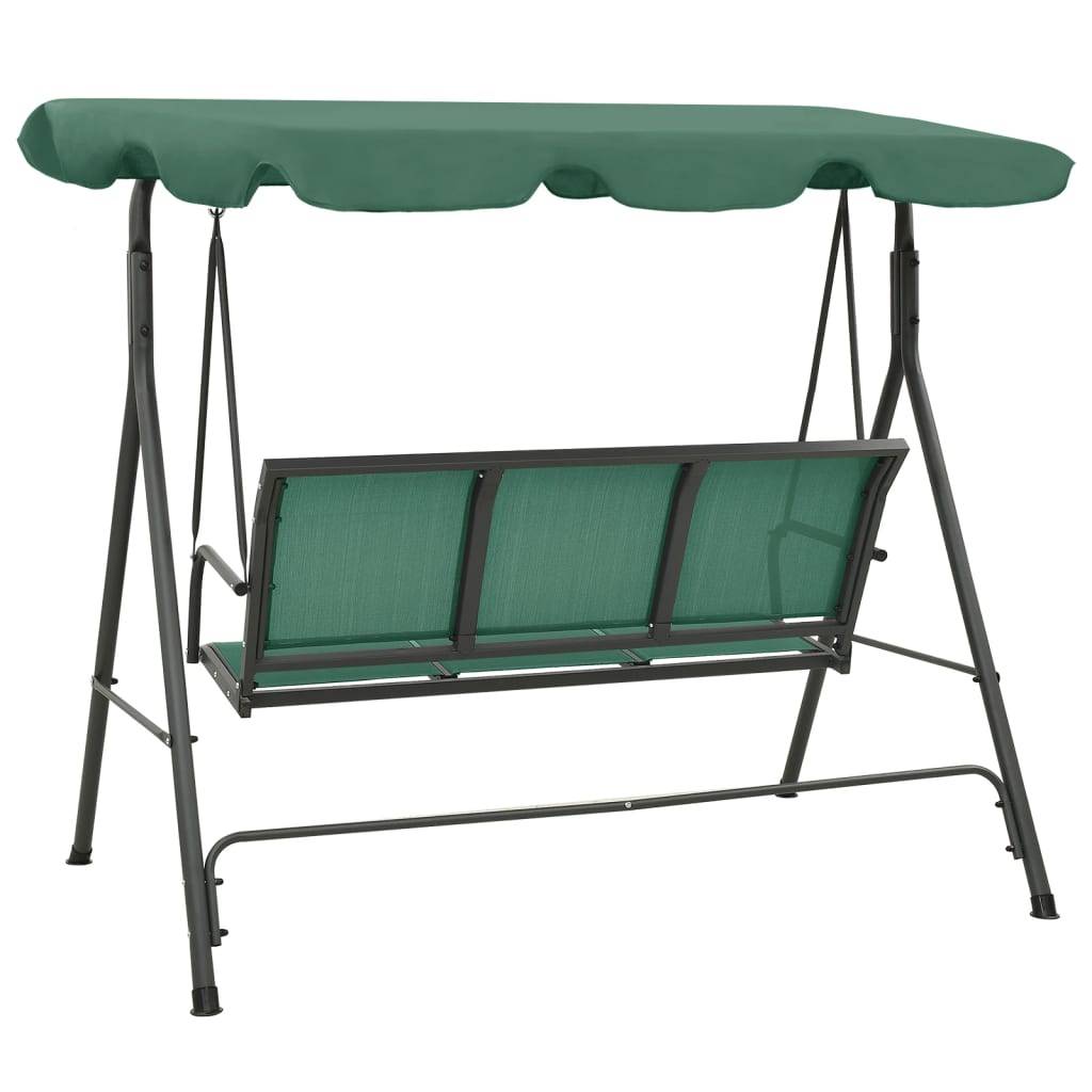 vidaXL Hollywoodschaukel Grün 170 cm Textilene und Stahl