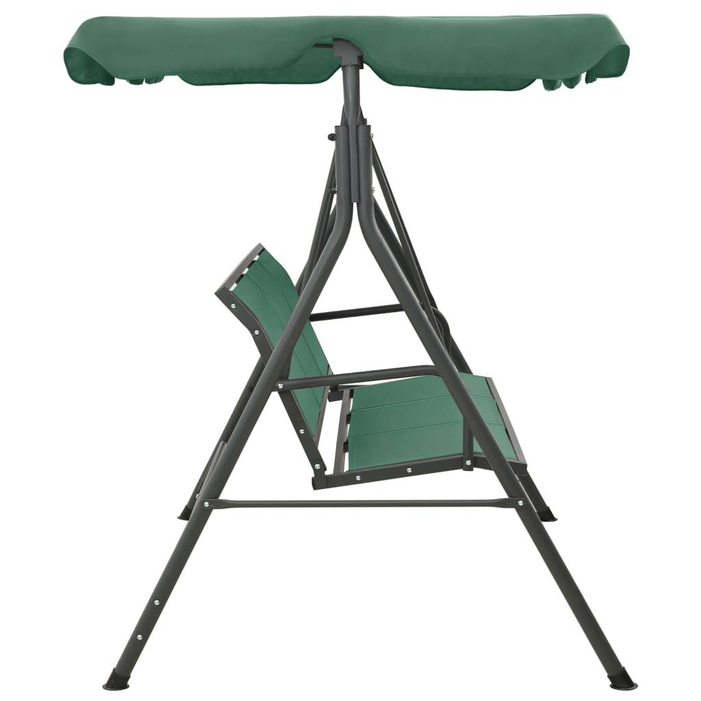 vidaXL Hollywoodschaukel Grün 170 cm Textilene und Stahl