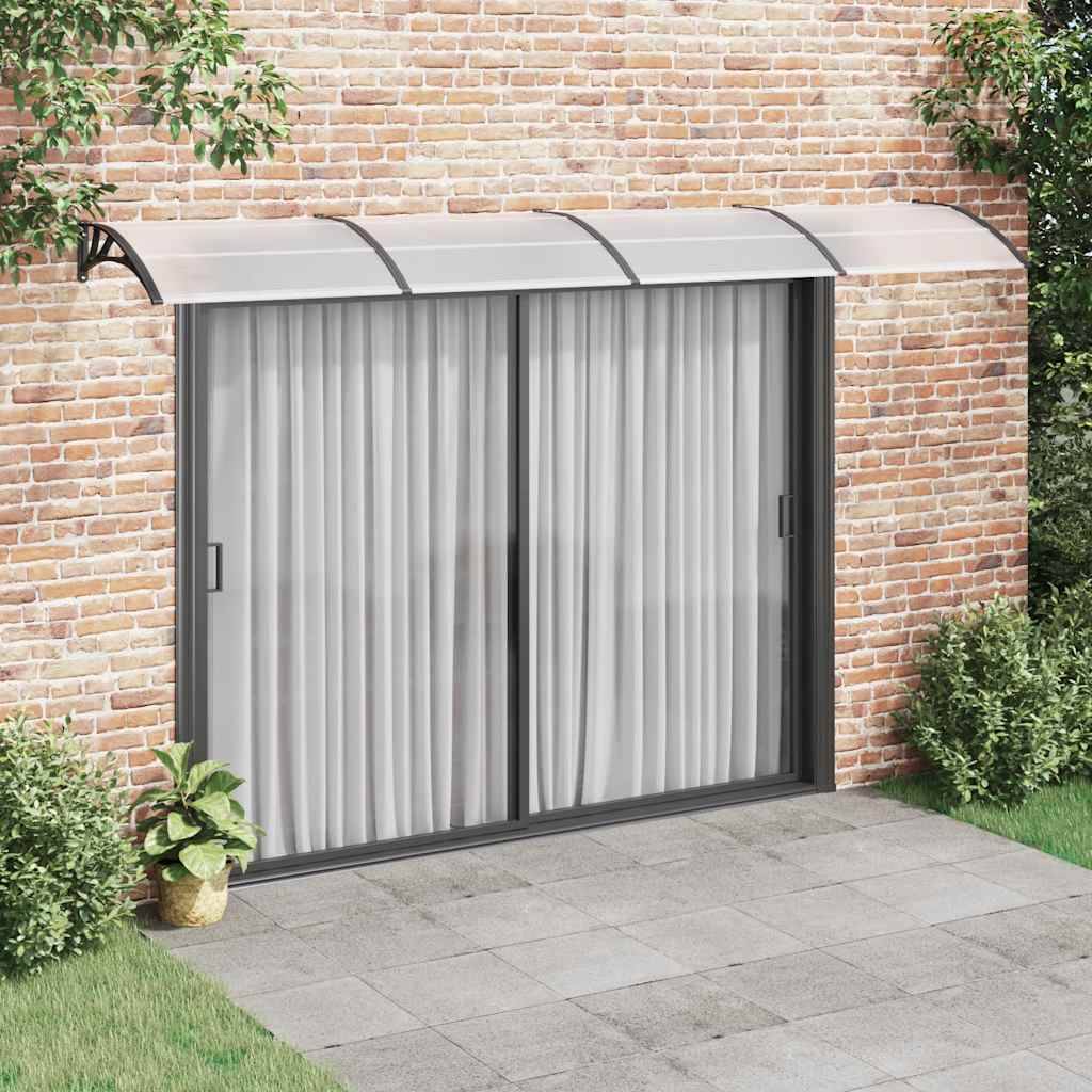 vidaXL Türvordach Schwarz 400x100 cm Polycarbonat