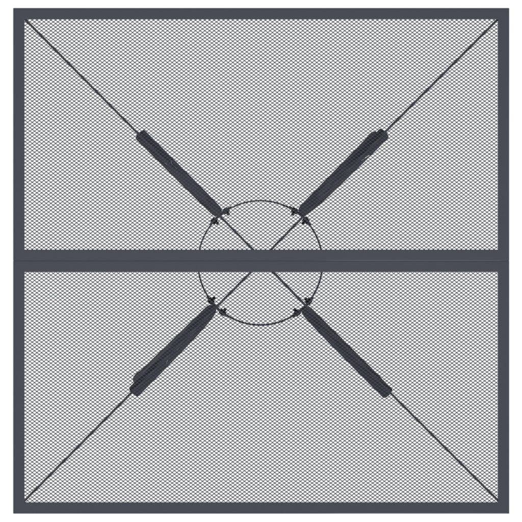 vidaXL Gartentisch Anthrazit 80x80x72,5 cm Stahlgeflecht