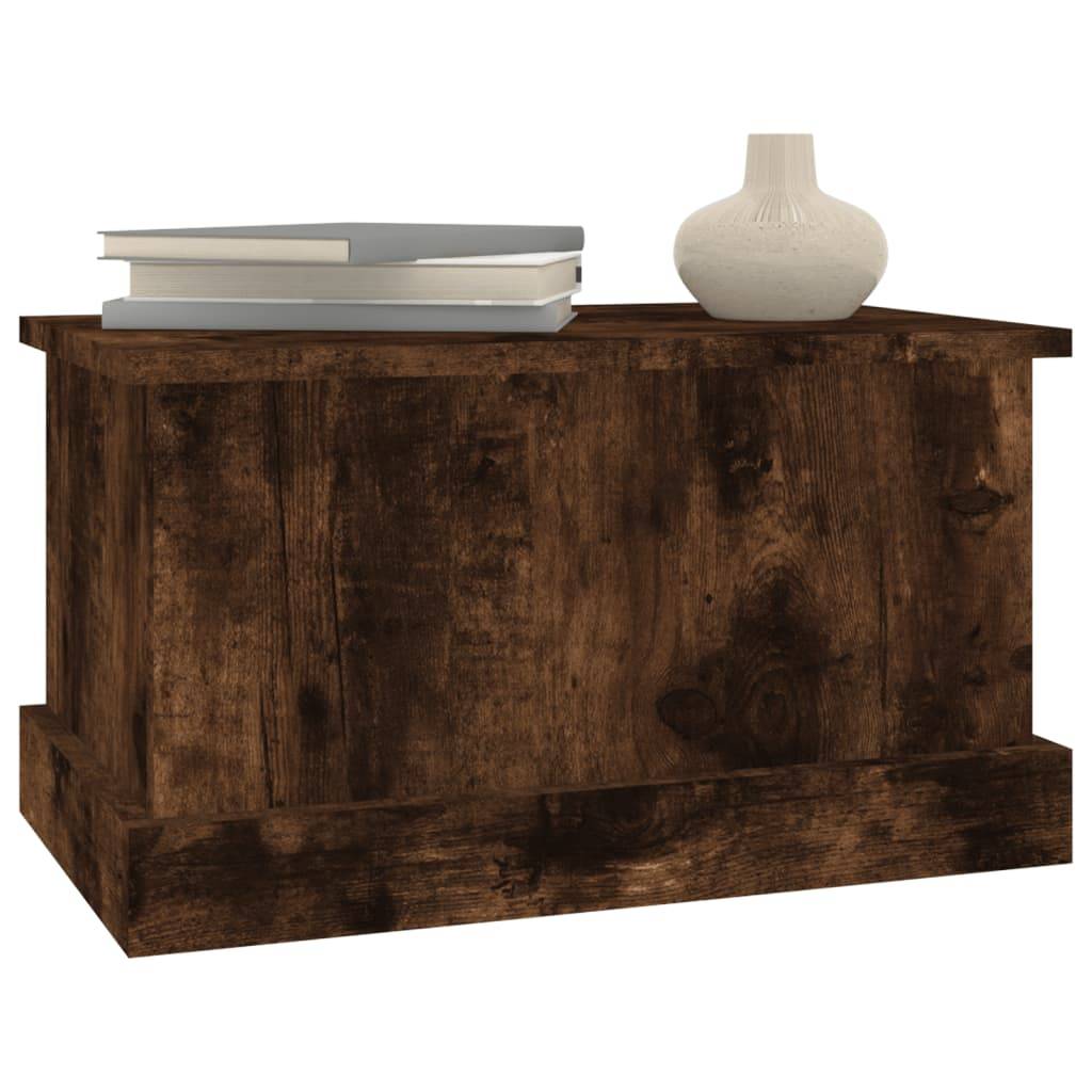 vidaXL Truhe Räuchereiche 50x30x28 cm Holzwerkstoff