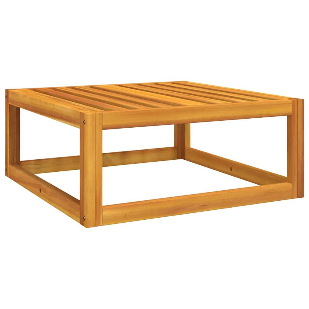 vidaXL Gartenhocker mit Grünem Kissen Massivholz Akazie