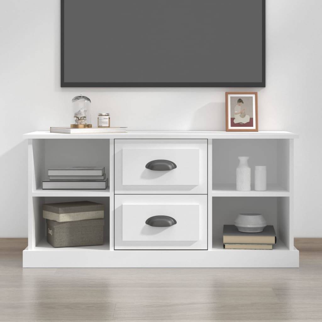 vidaXL TV-Schrank Weiß 99,5x35,5x48 cm Holzwerkstoff