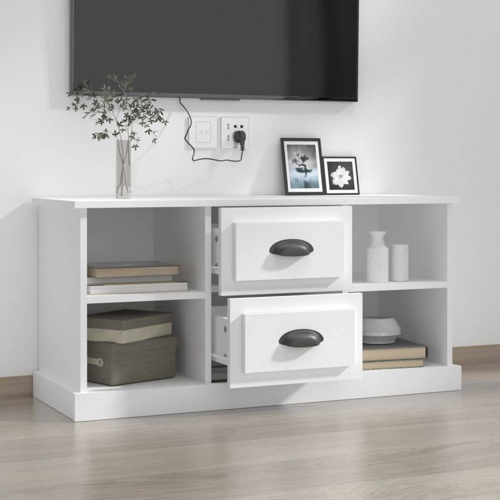 vidaXL TV-Schrank Weiß 99,5x35,5x48 cm Holzwerkstoff