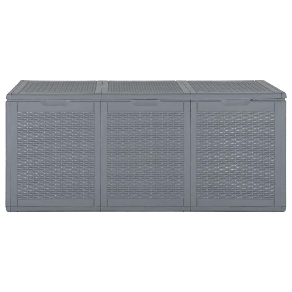 vidaXL Gartenbox Grau PP Rattan 270 L