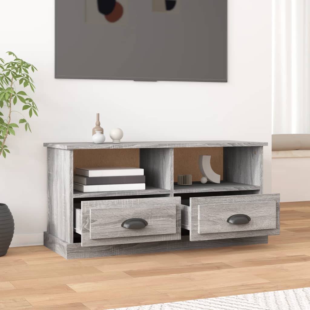 vidaXL TV-Schrank Grau Sonoma 93x35,5x45 cm Holzwerkstoff