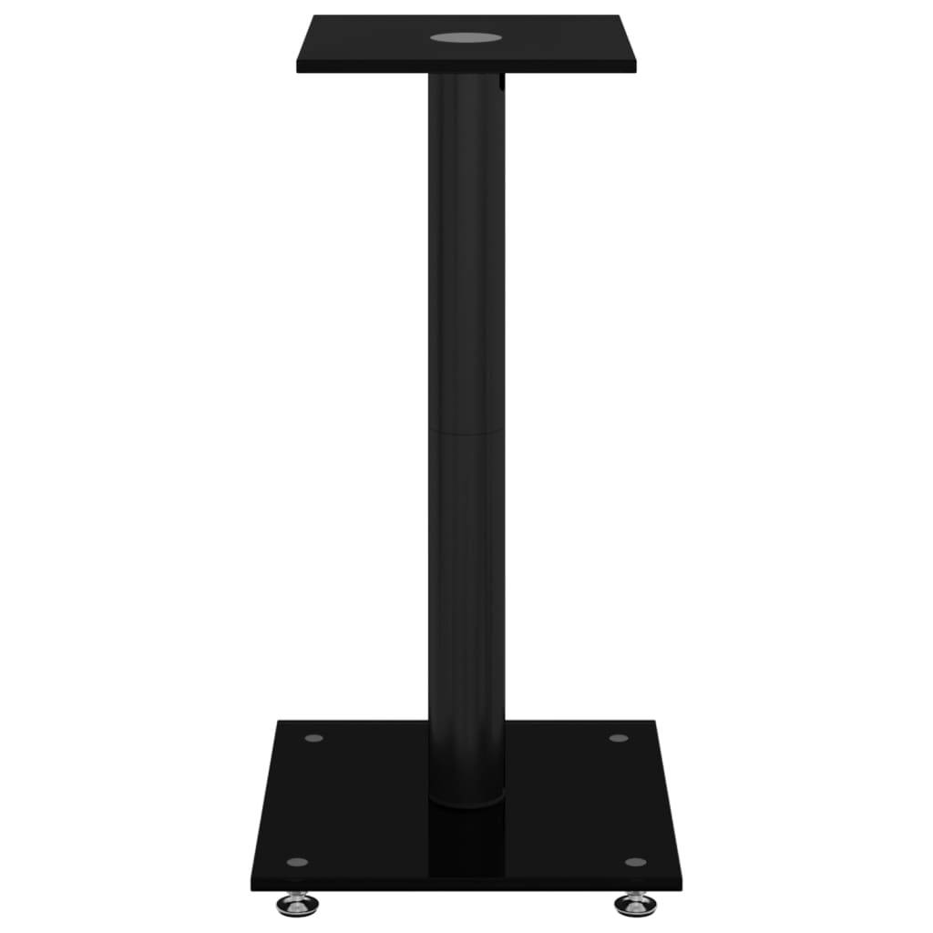 vidaXL Lautsprecher-Ständer 2 Stk. Schwarz Hartglas 1 Säule