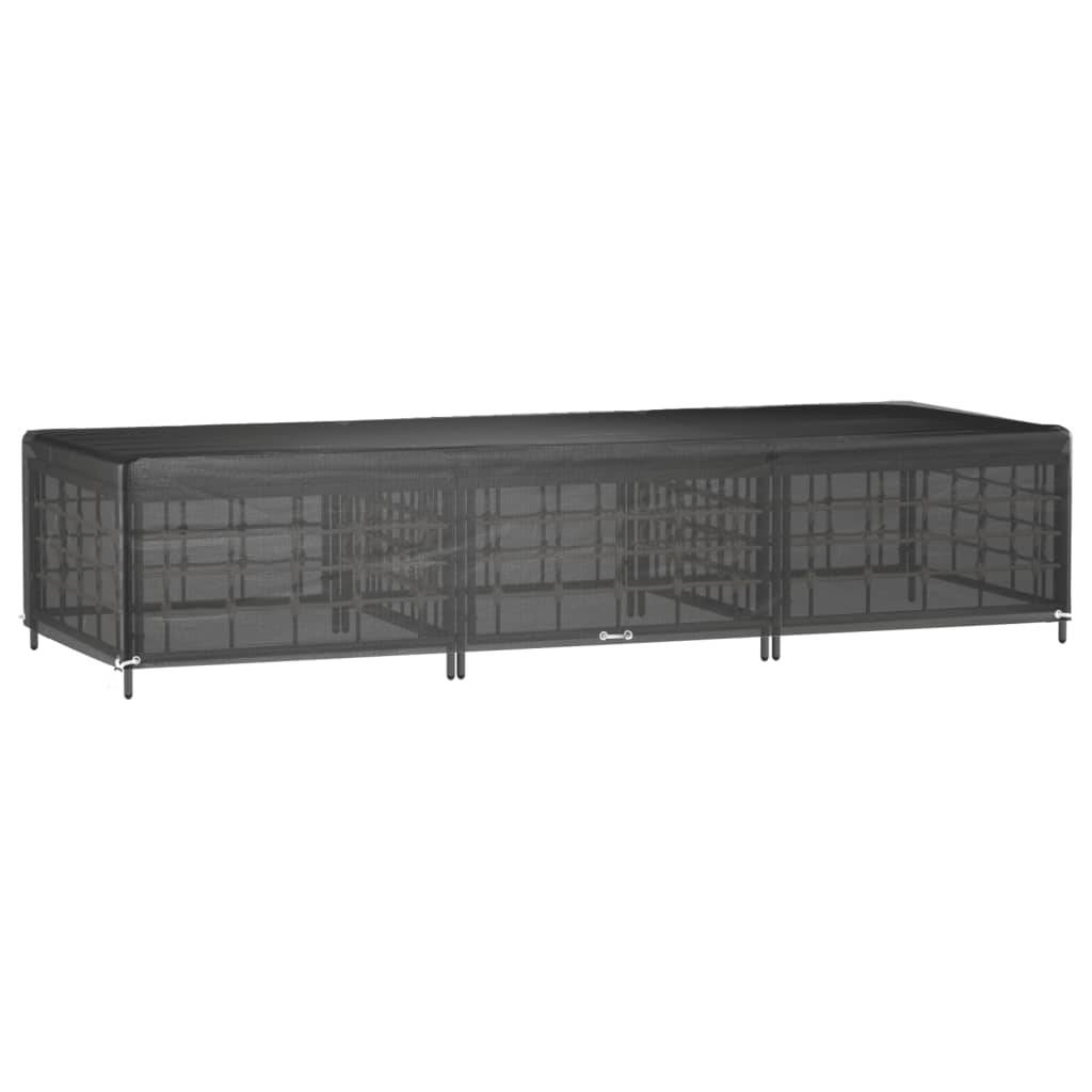 vidaXL Abdeckung für Sonnenliege 12 Ösen 205x75x40 cm Polyethylen