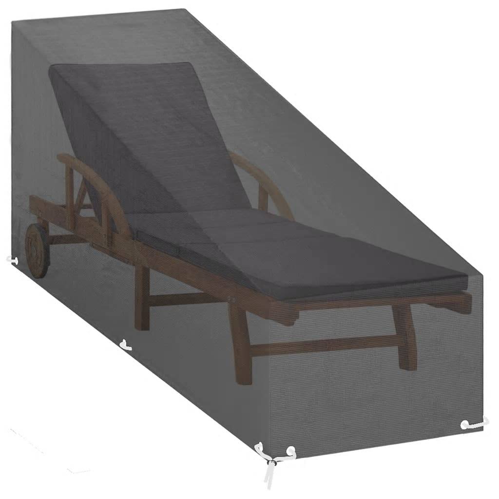 vidaXL Abdeckung für Sonnenliege 12 Ösen 200x65x35/60 cm Polyethylen