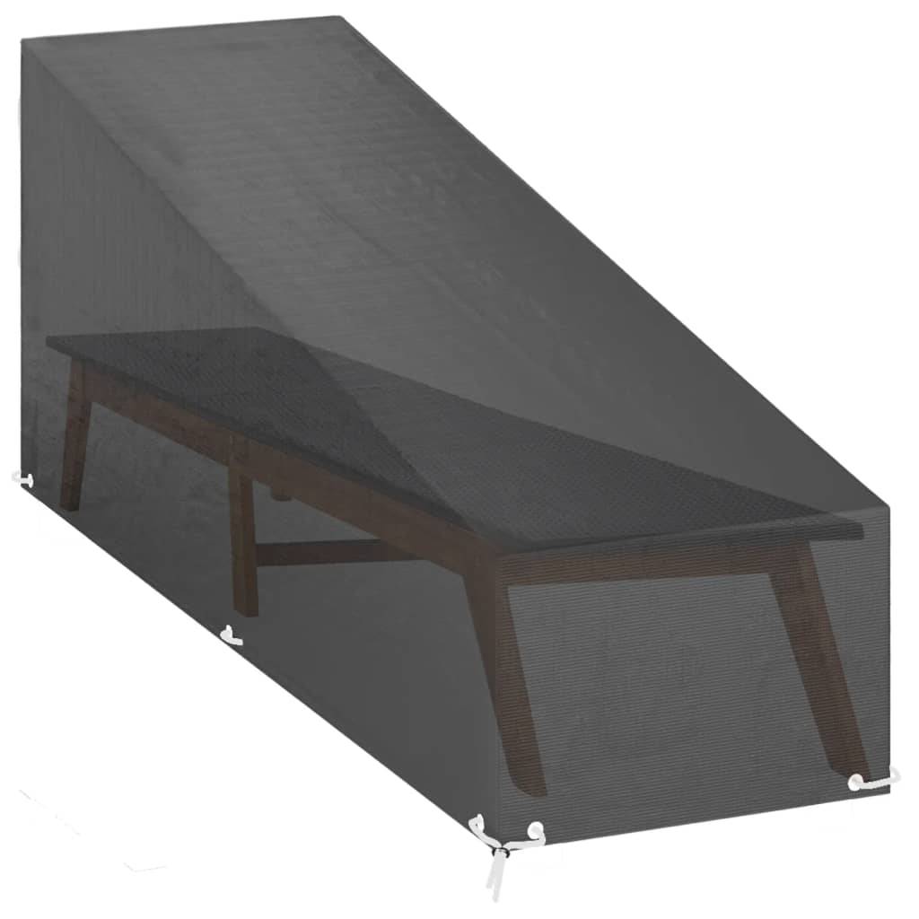 vidaXL Abdeckung für Sonnenliege 12 Ösen 205x75x40/70 cm Polyethylen