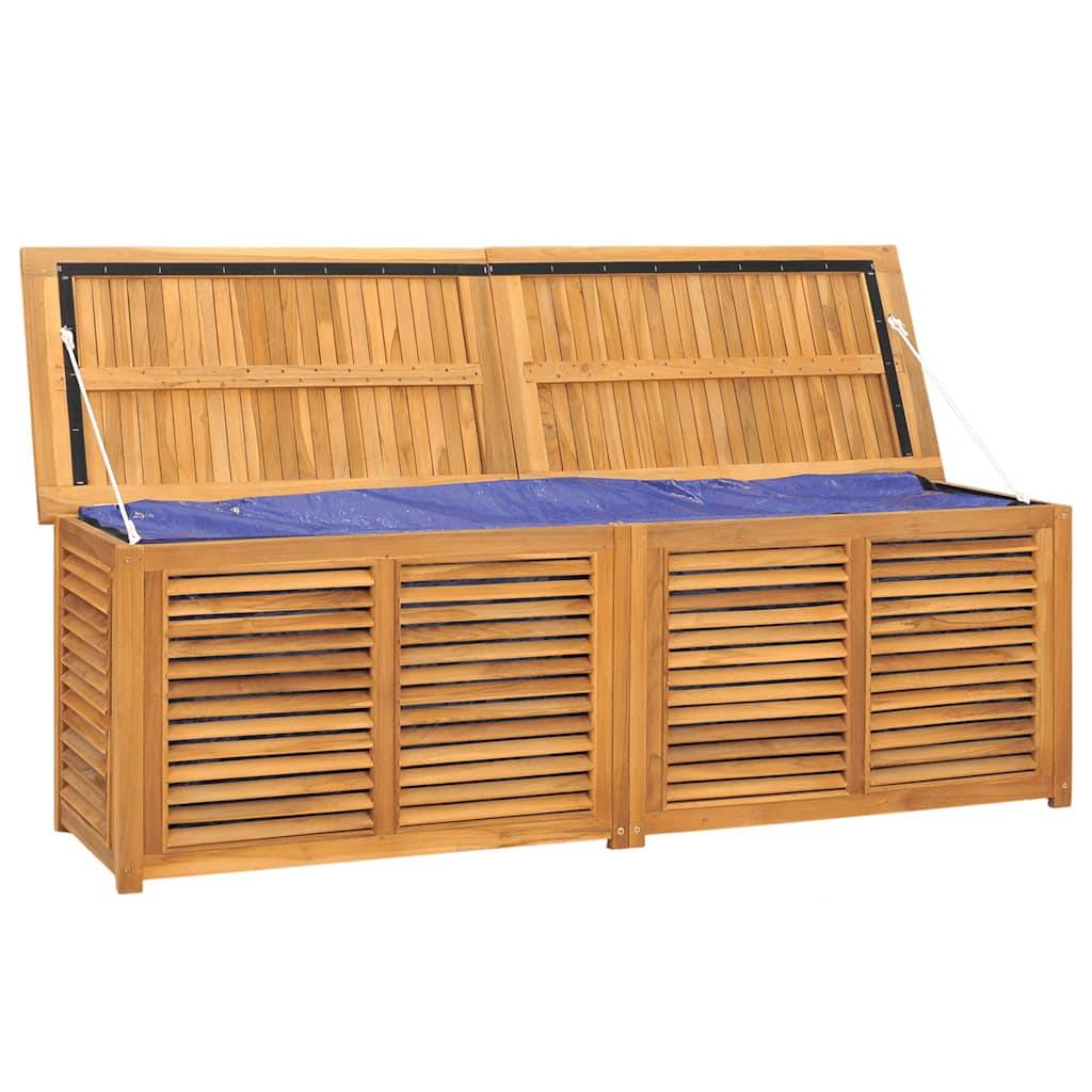 vidaXL Gartenbox mit Beutel 175x50x55 cm Massivholz Teak