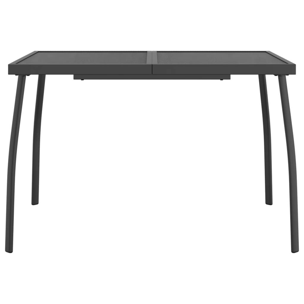 vidaXL Gartentisch Anthrazit 110x80x72 cm Stahlgitter