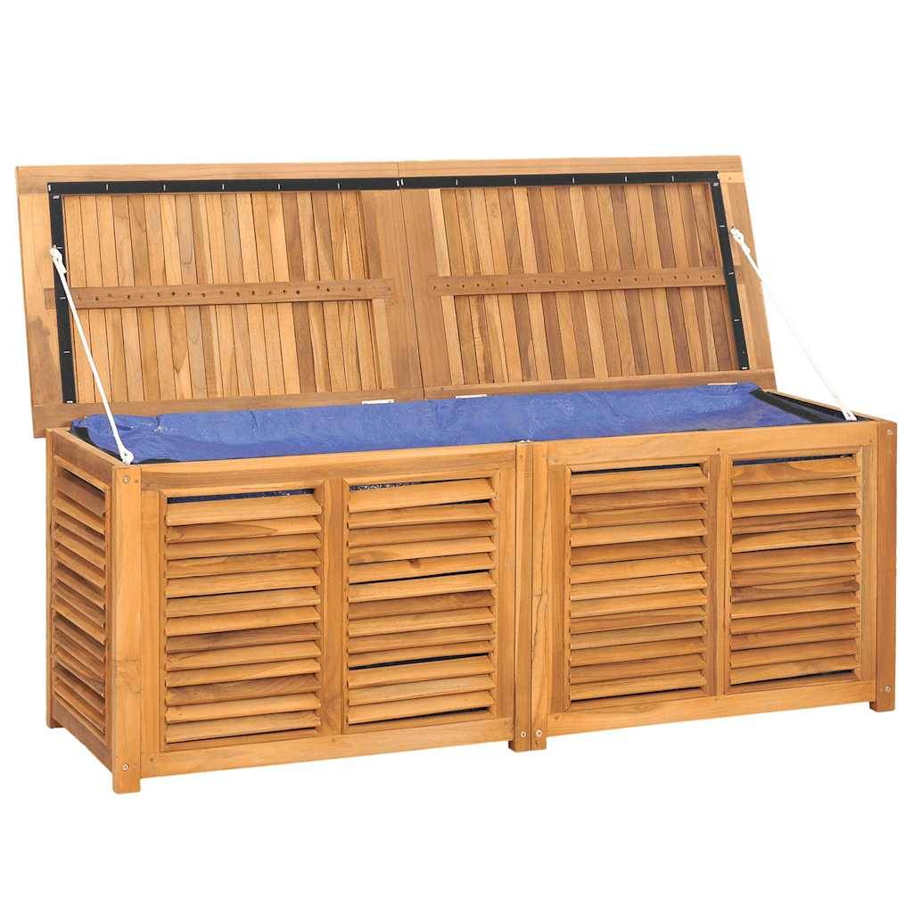 vidaXL Gartenbox mit Beutel 150x50x55 cm Massivholz Teak