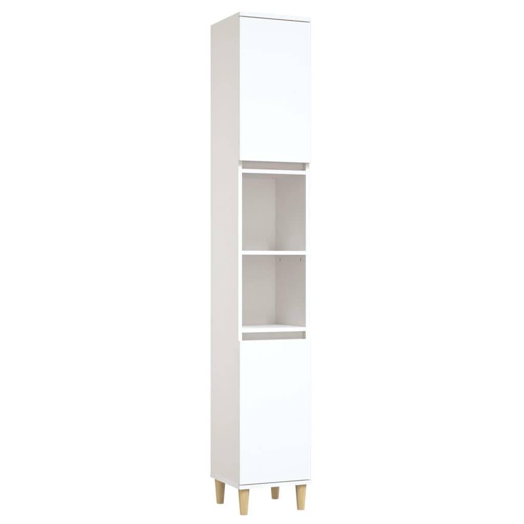 vidaXL Badschrank Weiß 30x30x190 cm Holzwerkstoff