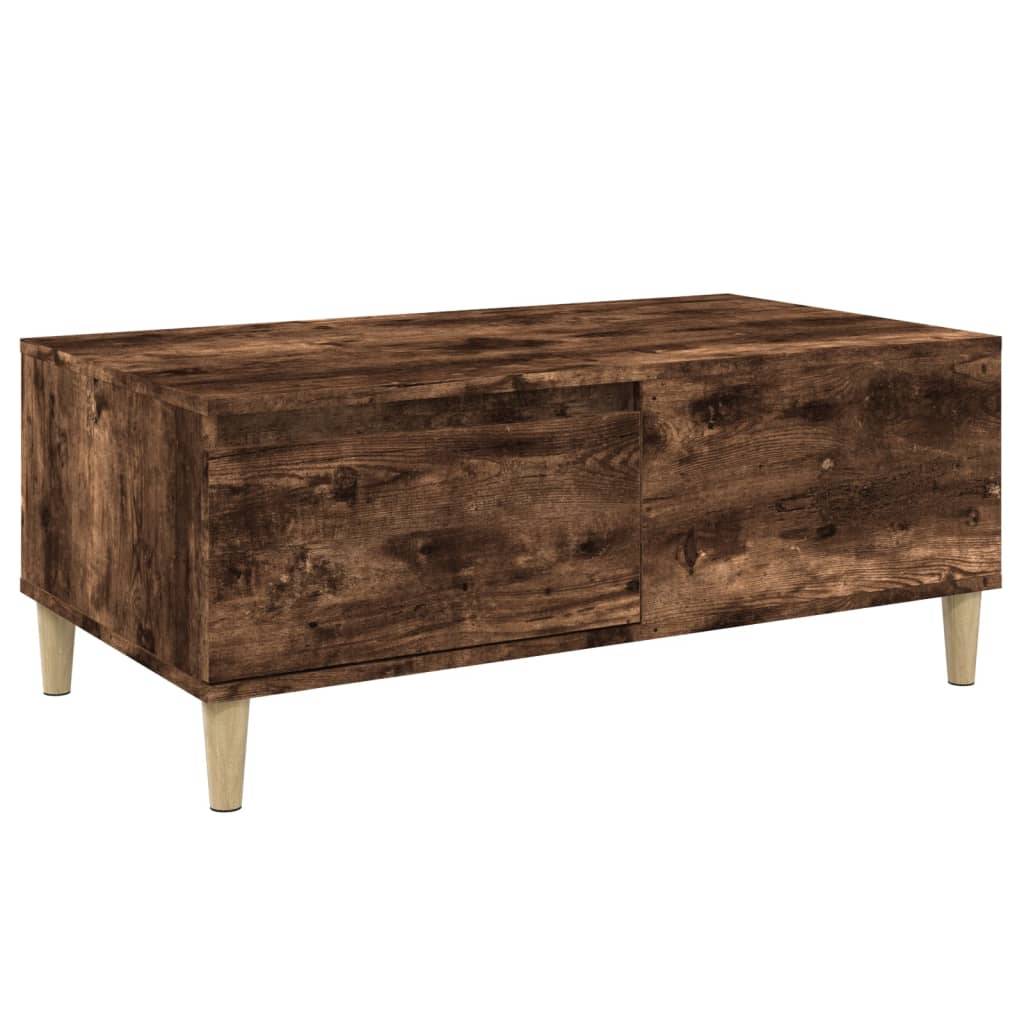 vidaXL Couchtisch Räuchereiche 90x50x36,5 cm Holzwerkstoff