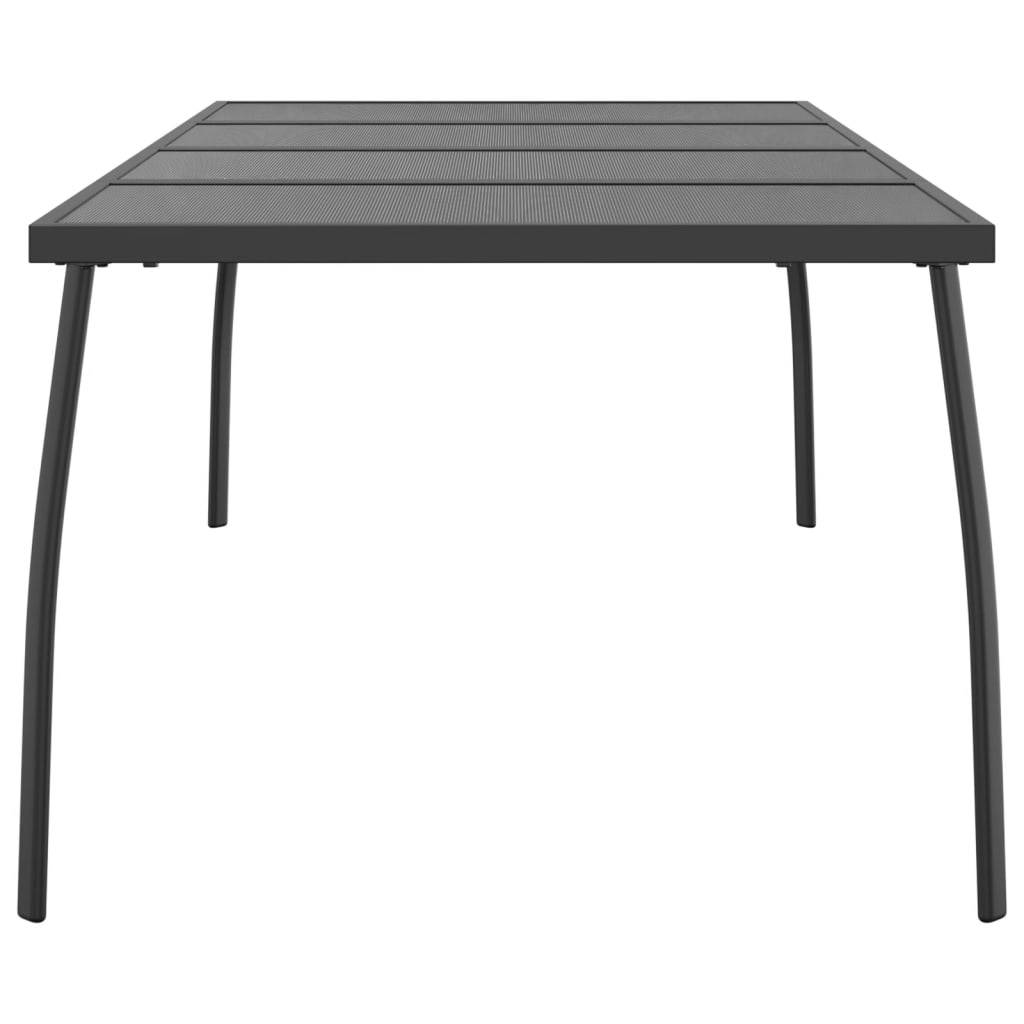 vidaXL Gartentisch Anthrazit 200x100x72 cm Stahlgitter