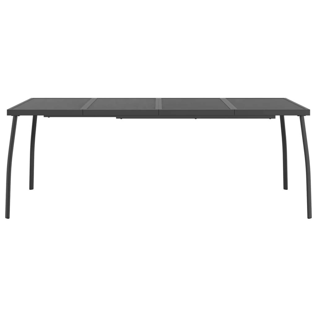 vidaXL Gartentisch Anthrazit 200x100x72 cm Stahlgitter