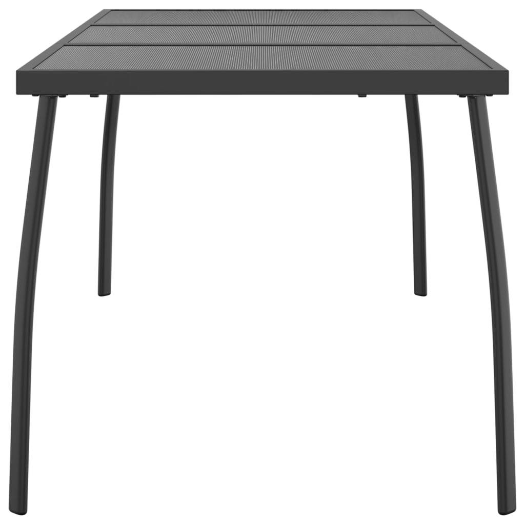 vidaXL Gartentisch Anthrazit 165x80x72 cm Stahlgitter