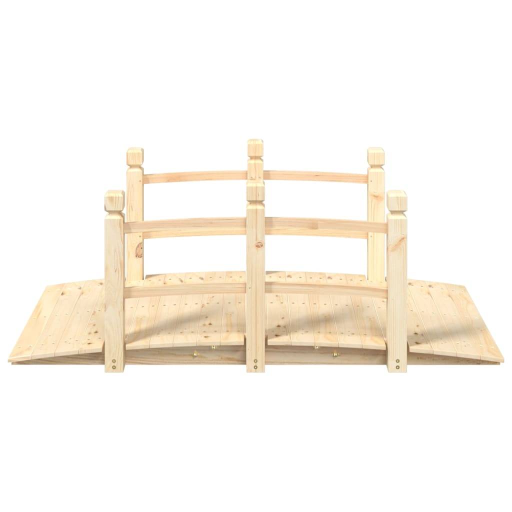 vidaXL Gartenbrücke mit Geländer 150x67x56 cm Massivholz Fichte