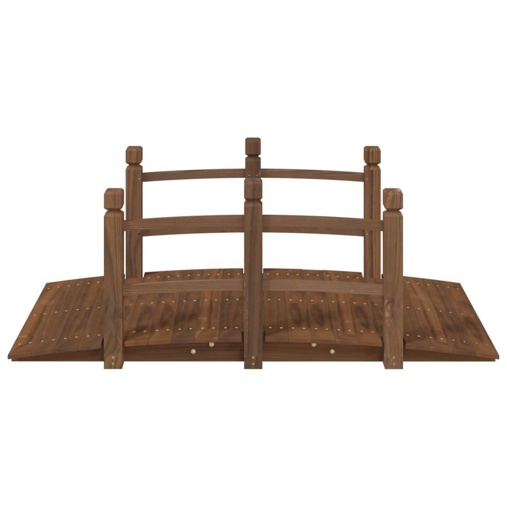 vidaXL Gartenbrücke mit Geländer 150x67x56 cm Massivholz Fichte