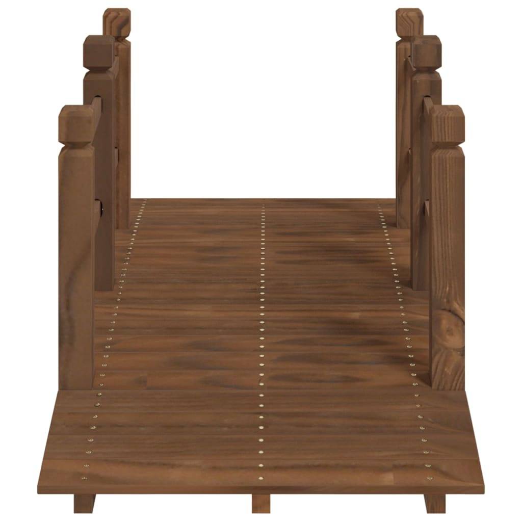 vidaXL Gartenbrücke mit Geländer 150x67x56 cm Massivholz Fichte